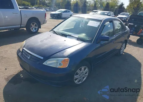 2003 Honda Civic Ex z USA, uszkodzony, nr VIN 2HGES26783H511117